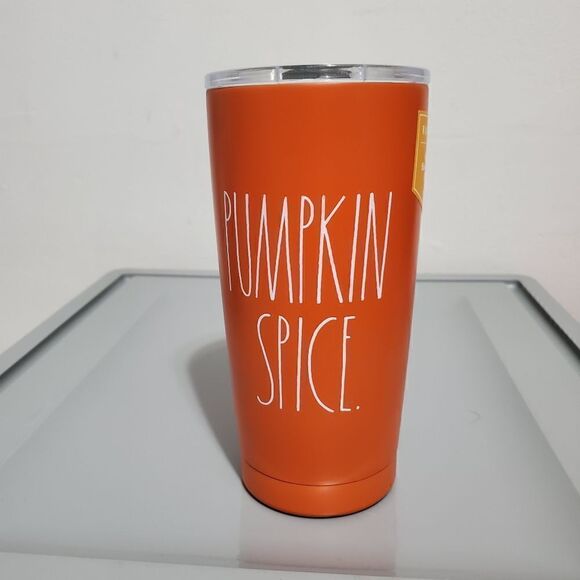 Rae Dunn Fall Travel Coffee Mug PUMPKIN SPICE Insulated Stainless Steel Tumbler - Picture 1 of 5